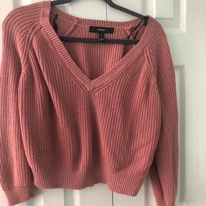 Long sleeve knit cropped sweater